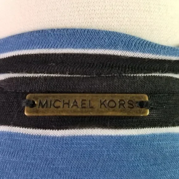 Michael Kors Long Sleeve Striped Top. Size M - Picture 5 of 10